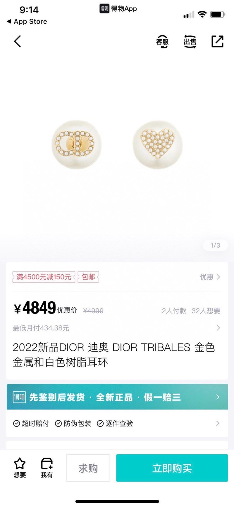 Christian Dior Earrings